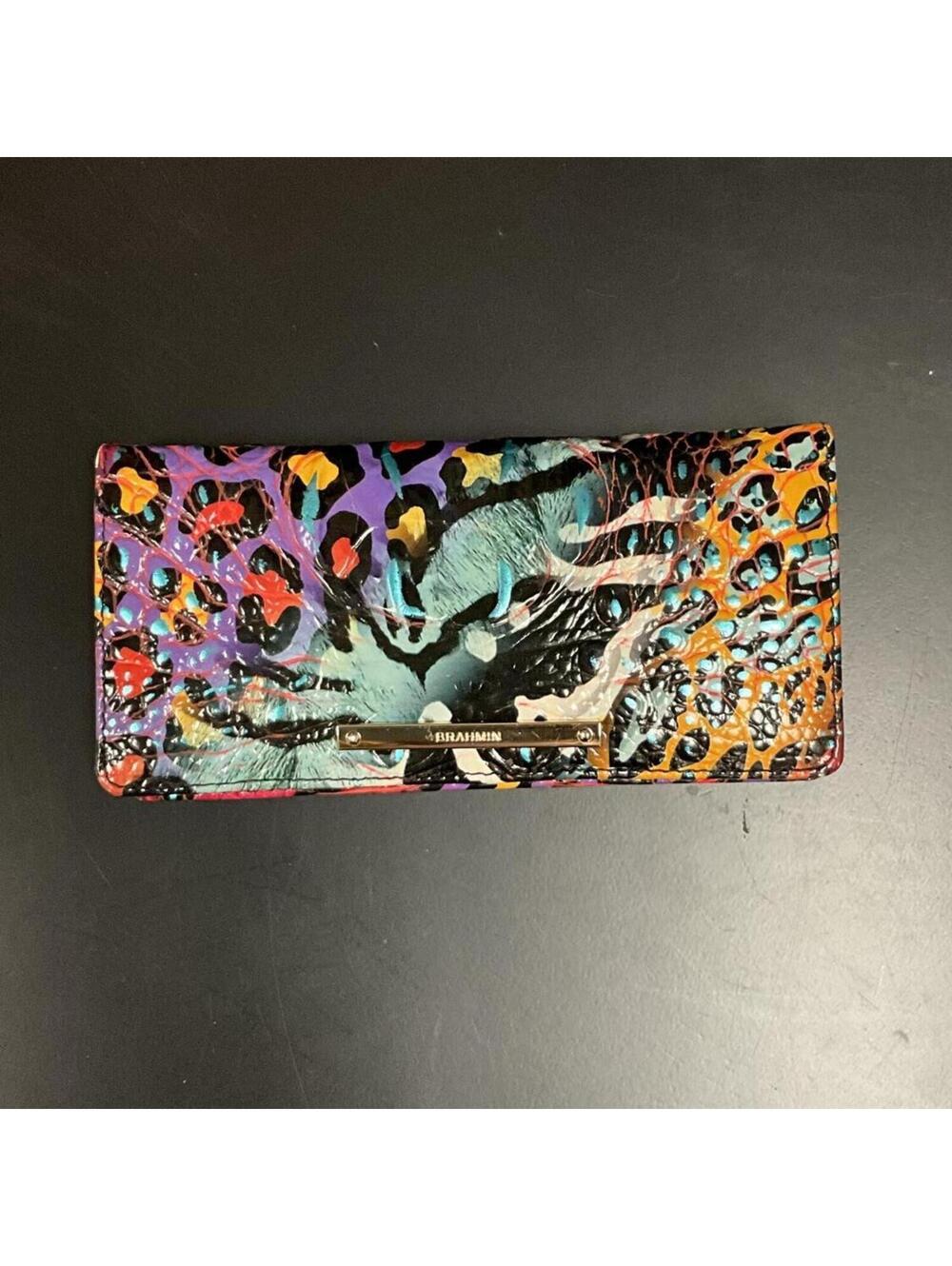 Brahmin Ady Stampede MultiColor Croc Embossed Leather Wallet